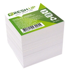 Блок паперу для нотаток 90х90мм, 900арк., Fresh Up FR-1611, білий, не клеєний
