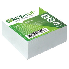 Блок паперу для нотаток 85х85мм, 400арк , Fresh UP FR-1211, білий, не клеєний