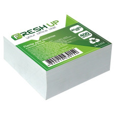 Блок паперу для нотаток 85х85мм, 400арк , Fresh UP FR-1212, білий, клеєний